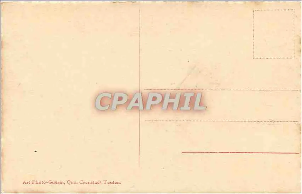 Toulon — Goélette — Art Photo-Guérin, Quai Cronstadt Toulon - Verso