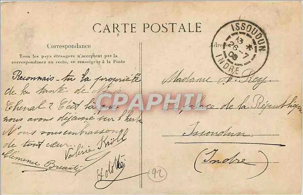 Robinson — Le Château de Malabry — P. Javelle, phot., Robinson - Verso