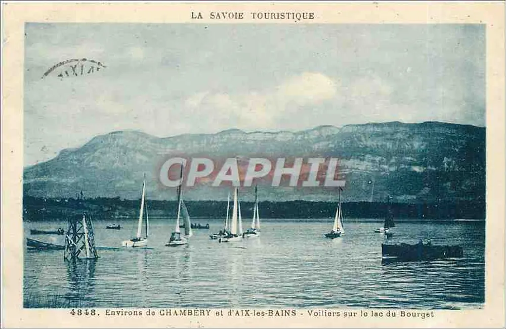 Arredores de CHAMBERY e de AIX-les-BAINS - Embarcações no lago do Bourget — LA SAVOIE TOURISTIQUE, n° 4848 - Frente