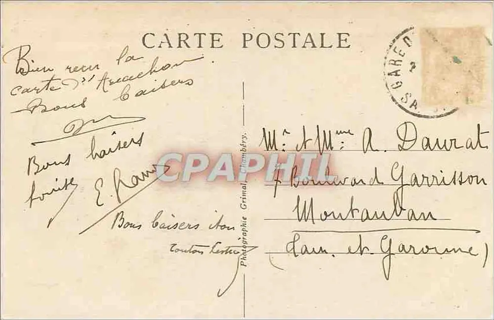 Arredores de CHAMBERY e de AIX-les-BAINS - Embarcações no lago do Bourget — LA SAVOIE TOURISTIQUE, n° 4848 - Verso