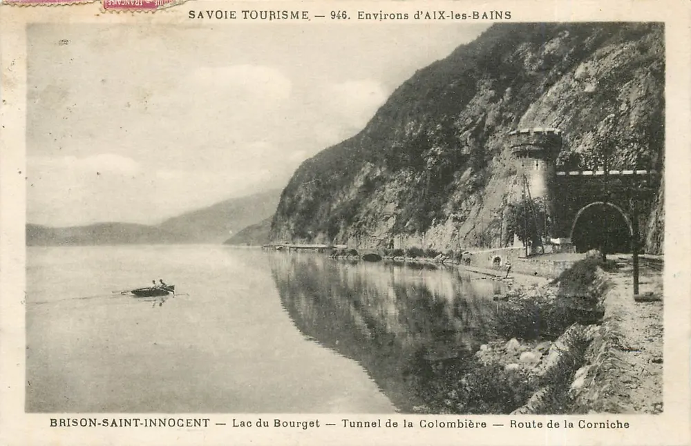 Lago do Bourget — Tunel da Colombière — Estrada da Corniche — Brison-Saint-Innocent — Savoie Tourisme — n° 946 - Frente