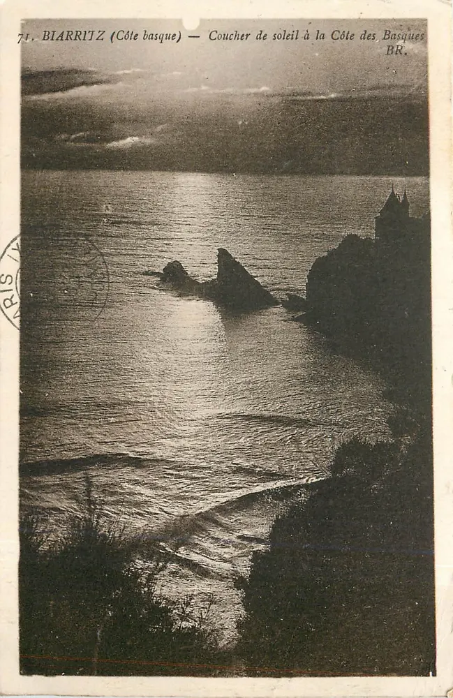 Biarritz (Costa Basca) — Pôr do sol na Costa dos Bascos — BR. - Frente