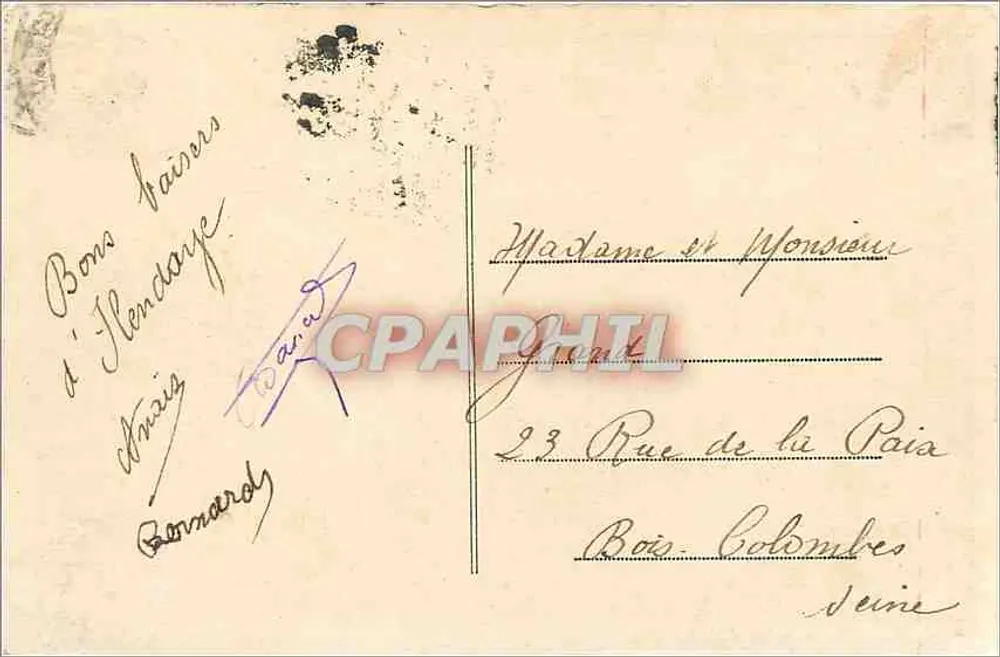 Hendaye — Vista tirada de Hendaye — Editor Concor - Verso