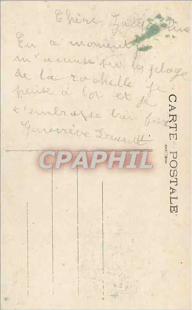La Rochelle — Le Port vers la Grosse Horloge — anonymer Verlag, n° 17499 - Rückseite