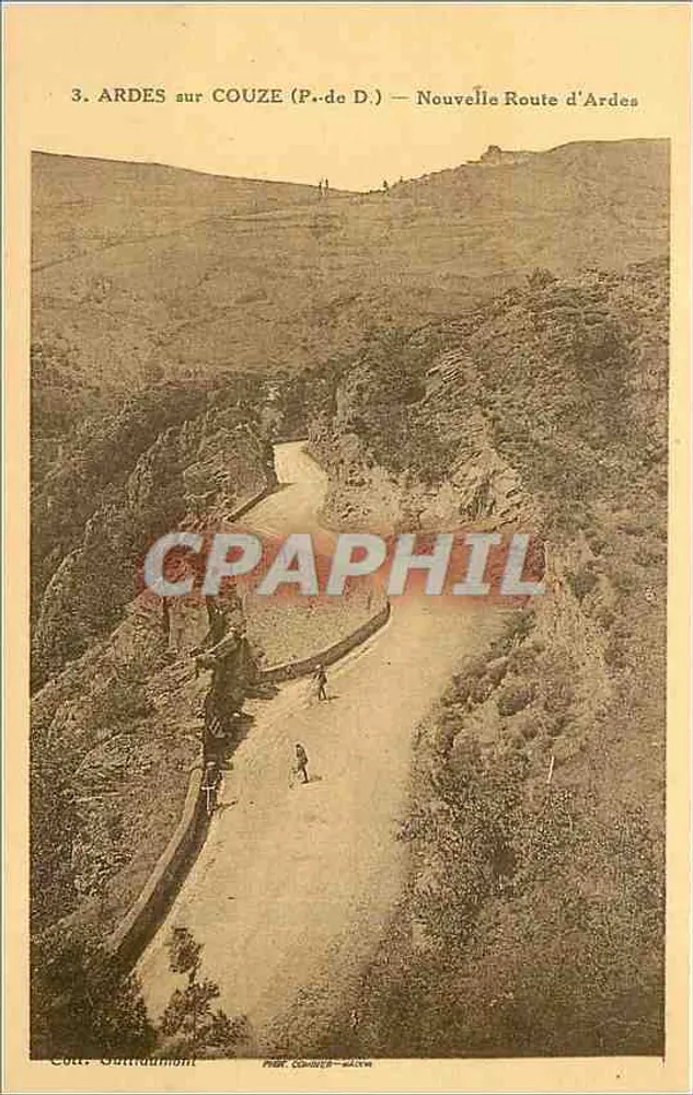 Ardes sur Couze (P.-de D.) — Nouvelle Route d'Ardes — Éditeur : P. Combier - Macon - Recto