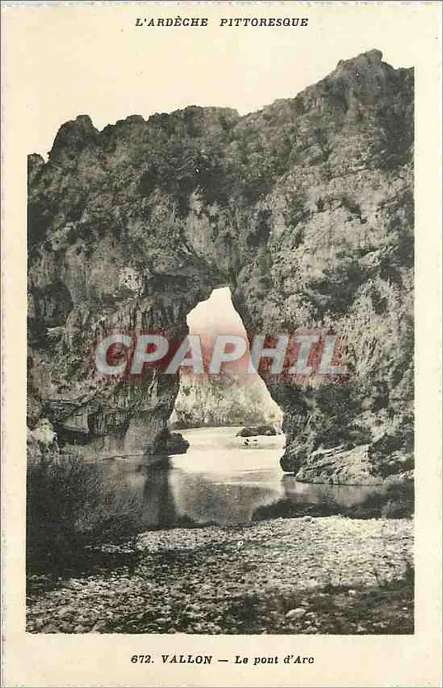 Vallon — Il ponte di Arc — L'Ardèche pittoresca - Recto