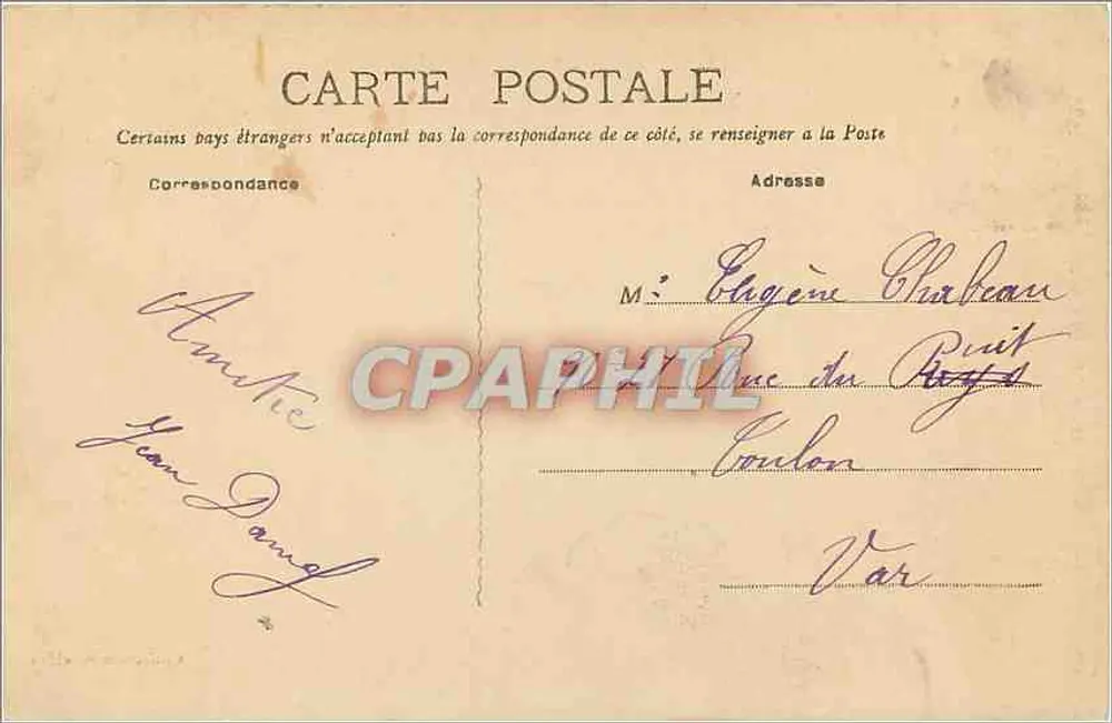 Menton — Le Jardin Public et Casino — Collection Woollard - Verso