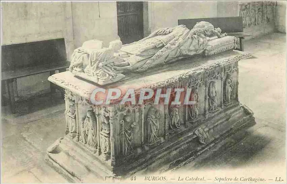 Burgos — A Catedral — Sepulcro de Cartagena — LL. n°44 - Frente
