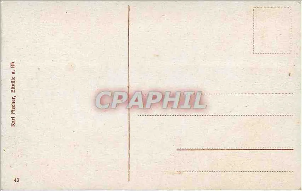 Castelo de Rheinfels — Ruínas nas margens do rio Reno — Karl Fischer, Eltville a. Rh. - Verso