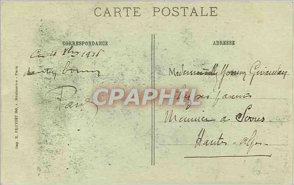 Verdun (Meuse) — As ruínas do colégio Buvignier — A Guerra 1944-46 — R.P. — N° 269 bis - Verso