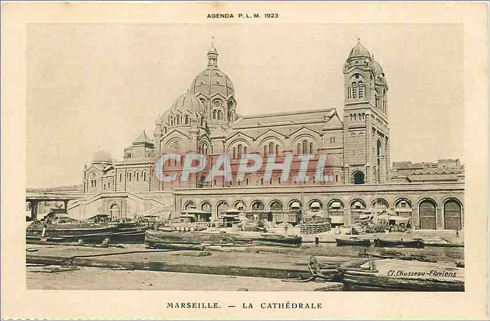 Marselha — A Catedral — Agenda P.L.M. 1923 - Frente