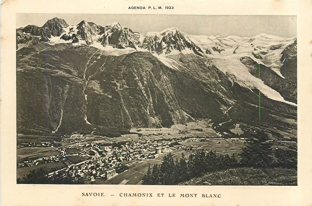 Savoia — Chamonix e o Monte Branco — Agenda P.L.M. 1923 - Frente