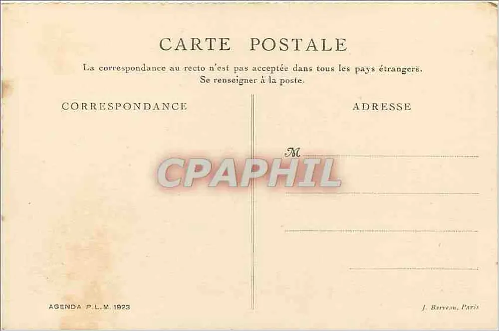 Savoia — Chamonix e o Monte Branco — Agenda P.L.M. 1923 - Verso