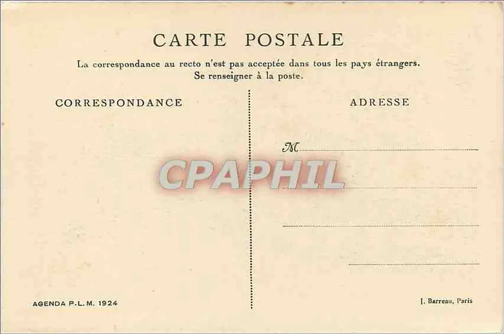 Savoie - Combloux - Grand Hotel P.L.M. und Mont Blanc-Massiv — P.L.M.-Kalender 1924 - Rückseite