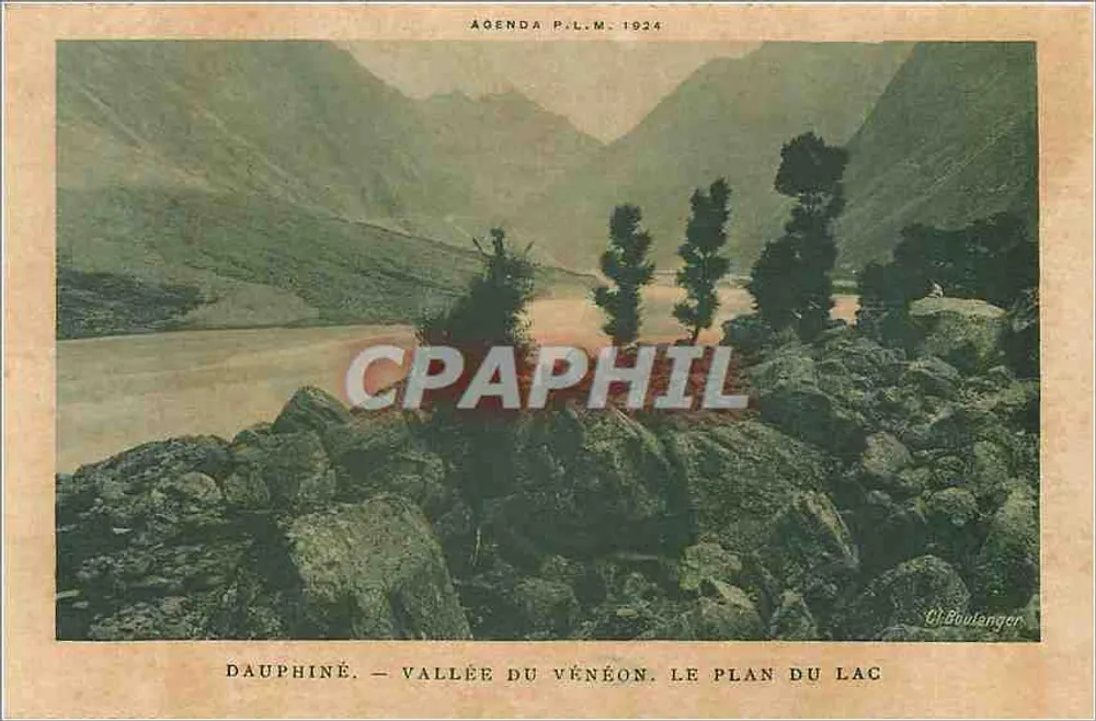 Dauphiné — Vallei van het Vénéon. Het Plan van het Meer — Agenda P.L.M. 1924 - Voorkant