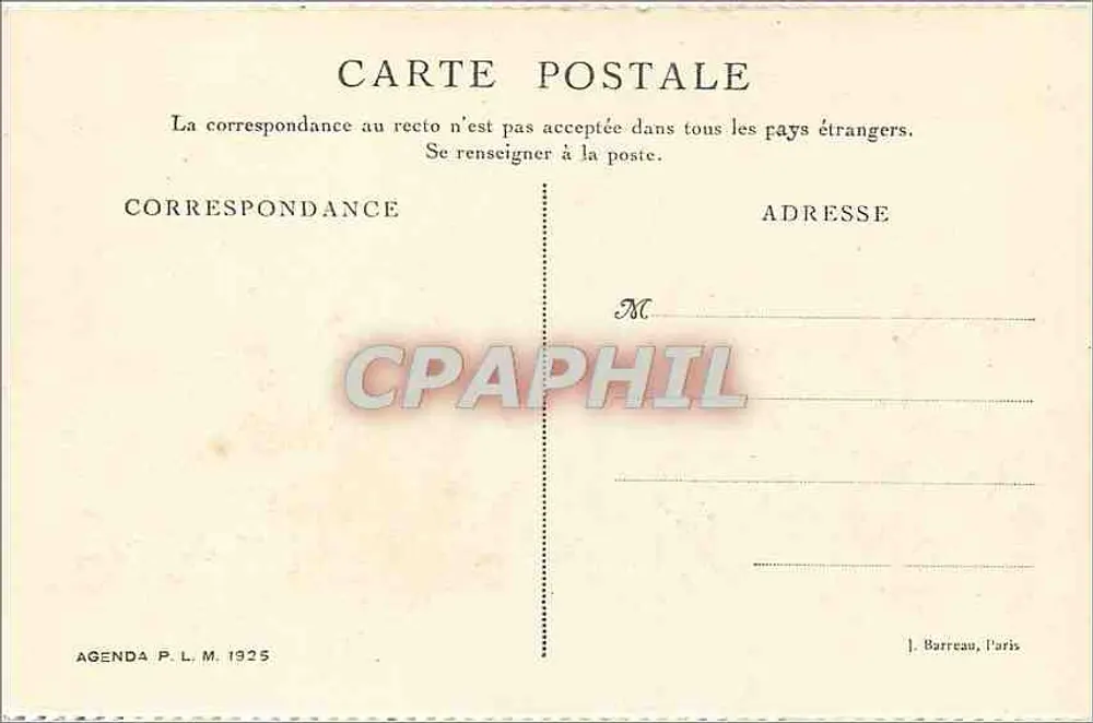 Vaison e o ponte romana — Agenda P.L.M. 1925 - Verso