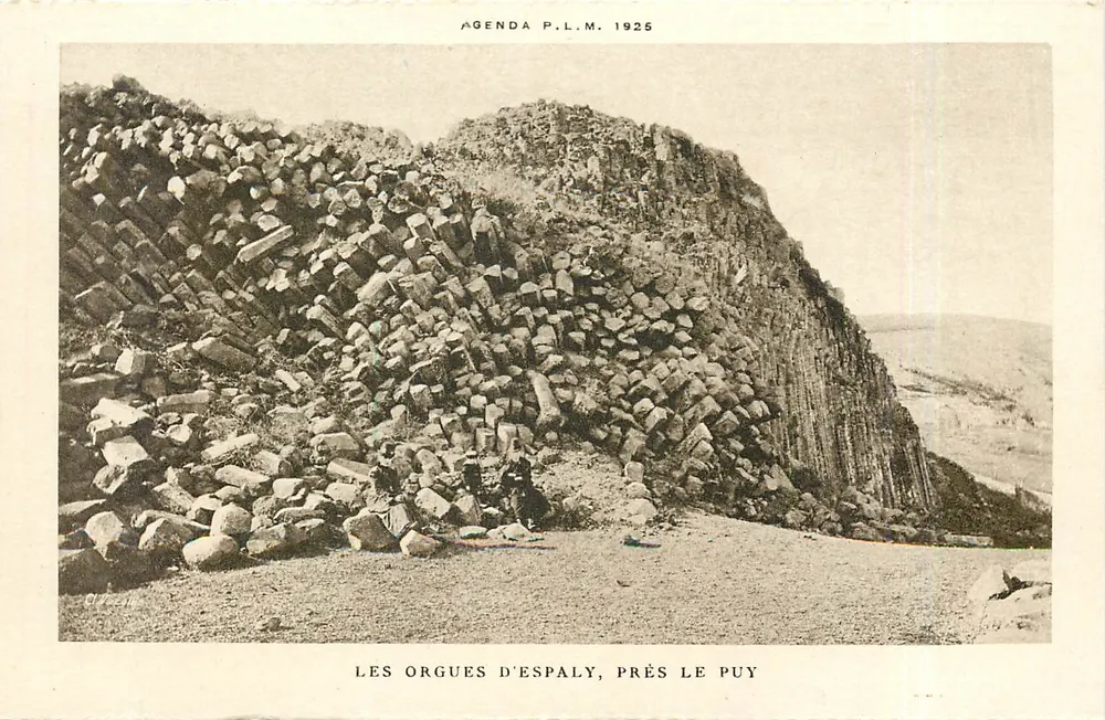 As Orgas de Espaly, perto de Le Puy — Agenda P.L.M. 1925 - Frente