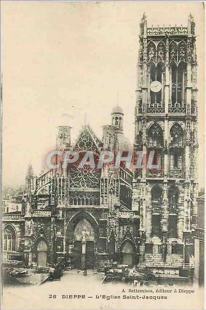 Dieppe — A Igreja de São Jacinto — A. Beltembos, editor em Dieppe, n°25 - Frente