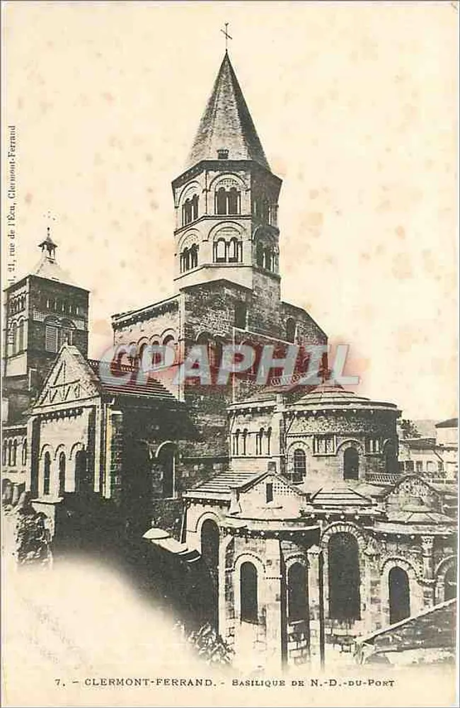 Clermont-Ferrand — Basilica of N.D. du Port — publisher Clément-Ferrand, no. 7 - Front