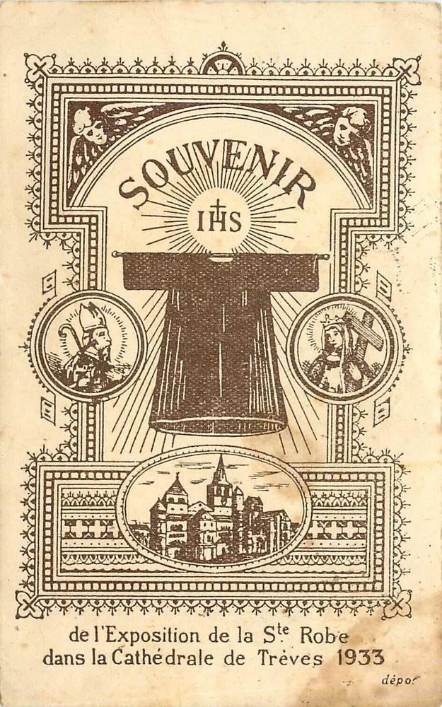 Exposition de la Sainte Robe — Cathédrale de Trèves — Souvenir 1933 - Recto