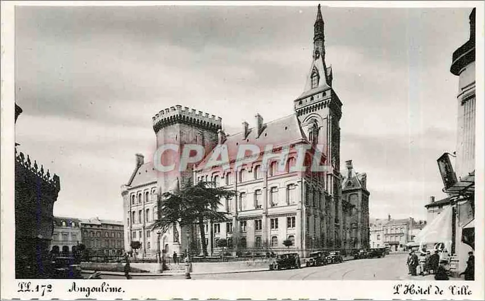 O Hotel de Ville — Angoulême — CI dos Artes Fotográficas — n° LL.172 - Frente