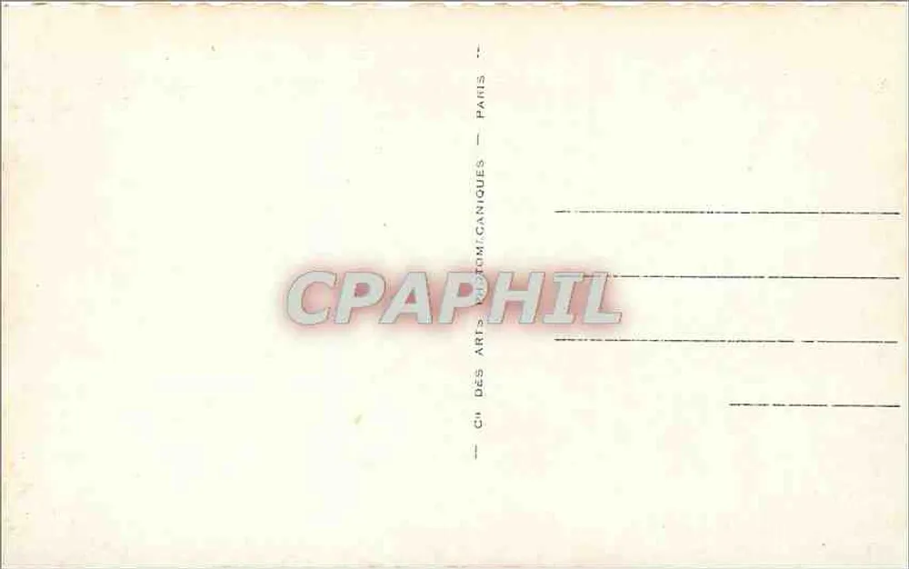 O Hotel de Ville — Angoulême — CI dos Artes Fotográficas — n° LL.172 - Verso