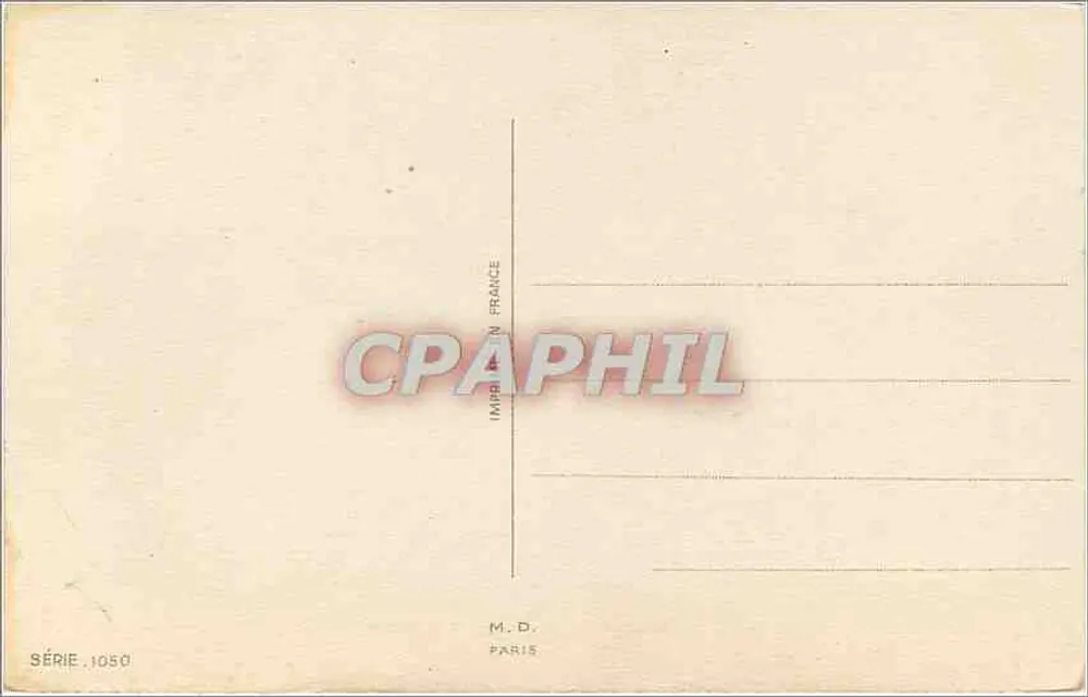 Paisagem invernal com cervos — Série 1050 — M.D. Paris - Verso