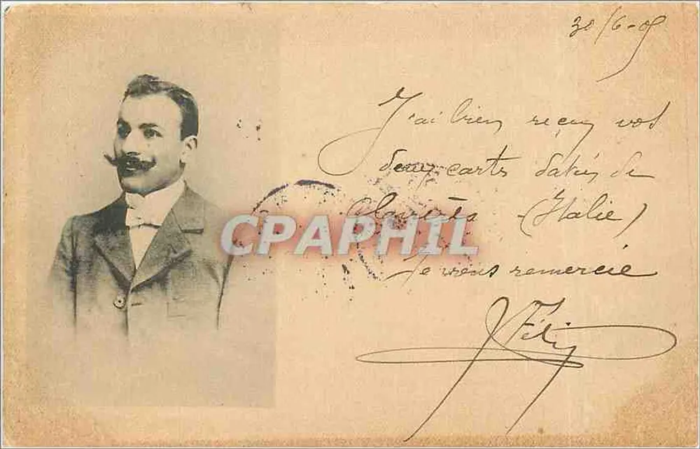 Retrato de um homem com bigode — Gênova, Itália — editor não visível - Frente