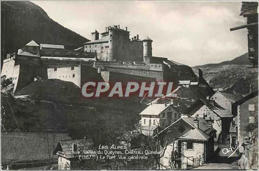 Tal von Queyras — Schloss Queyras — Allgemeiner Blick — Verlag Andréls, Nr. 1387 - Vorderseite