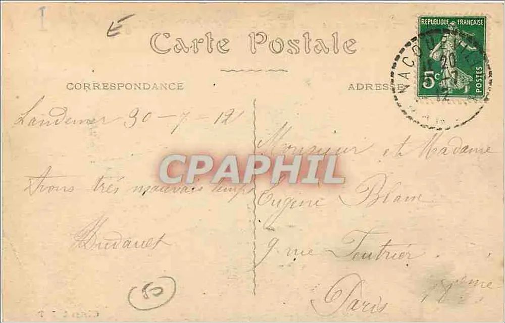 Ambiente de Cherbourg: LANDEMER — A Vale — Editor G. L. R. - Verso