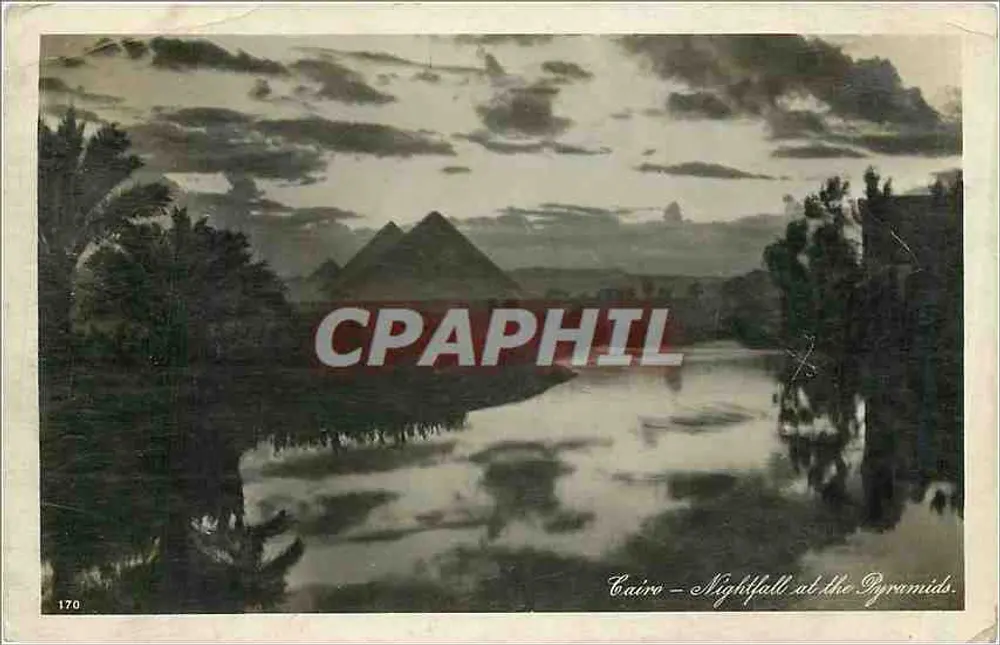 Cairo — Nacht bij de piramiden — Ernest & Landtrock, Cairo, n°170 - Voorkant