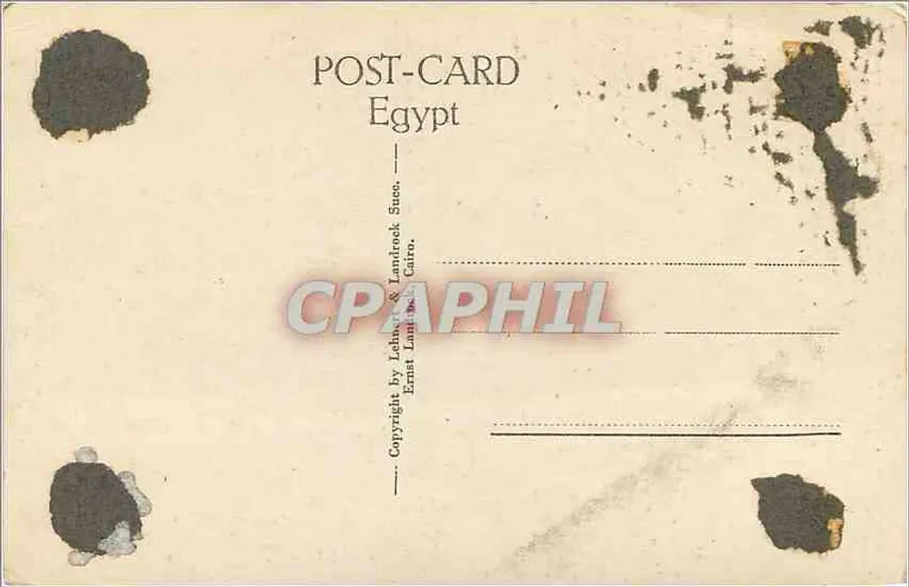 Cairo — Nacht bij de piramiden — Ernest & Landtrock, Cairo, n°170 - Achterkant