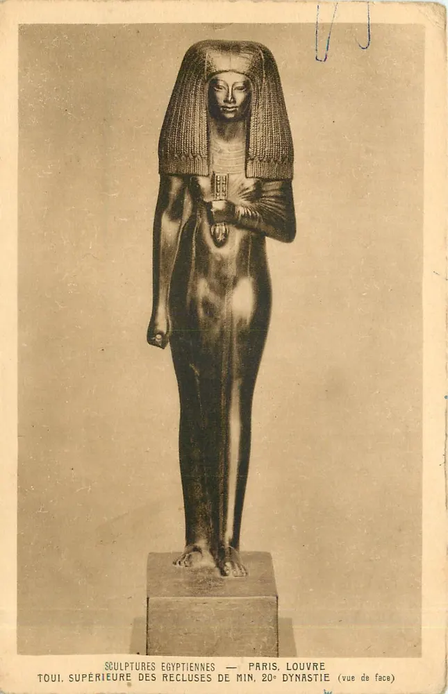 Estátua Egípcia — Esculturas Egípcias da 20ª Dinastia — Paris, Louvre (vista frontal) - Frente