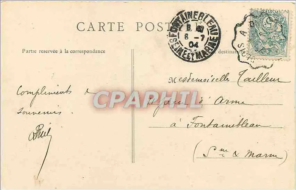 Chaumont-sur-Loire — O Castelo — Editor não identificado, número de série não visível - Verso