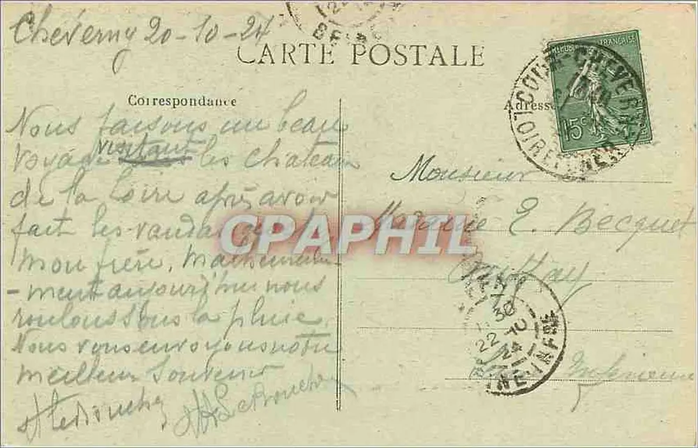 Castelo de Cheverny - O Salão — Fototypie G. Vannier - Verso