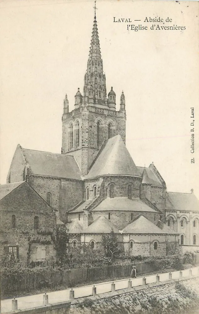 Laval — Abside da Igreja de Avesnières — Coleção B. D., Laval, n°22 - Frente