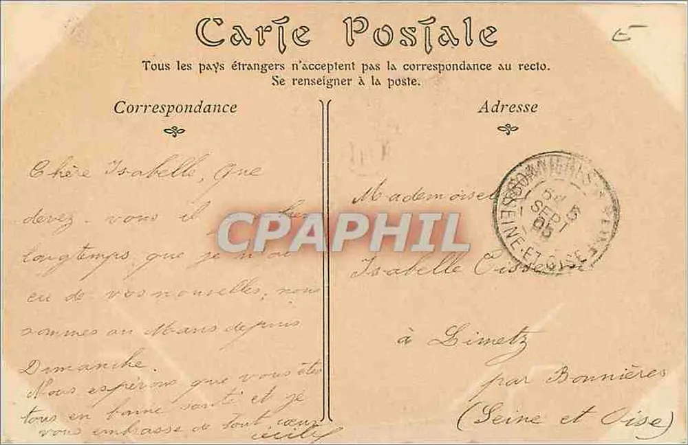 Le Mans — Perspectiva da Rue Gambetta — Coleções ND. Fot. - Verso
