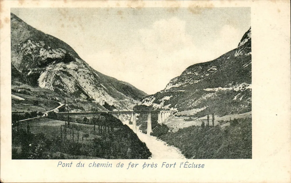Ponte ferroviario vicino al Forte l'Écluse — numero di serie non visibile - Recto