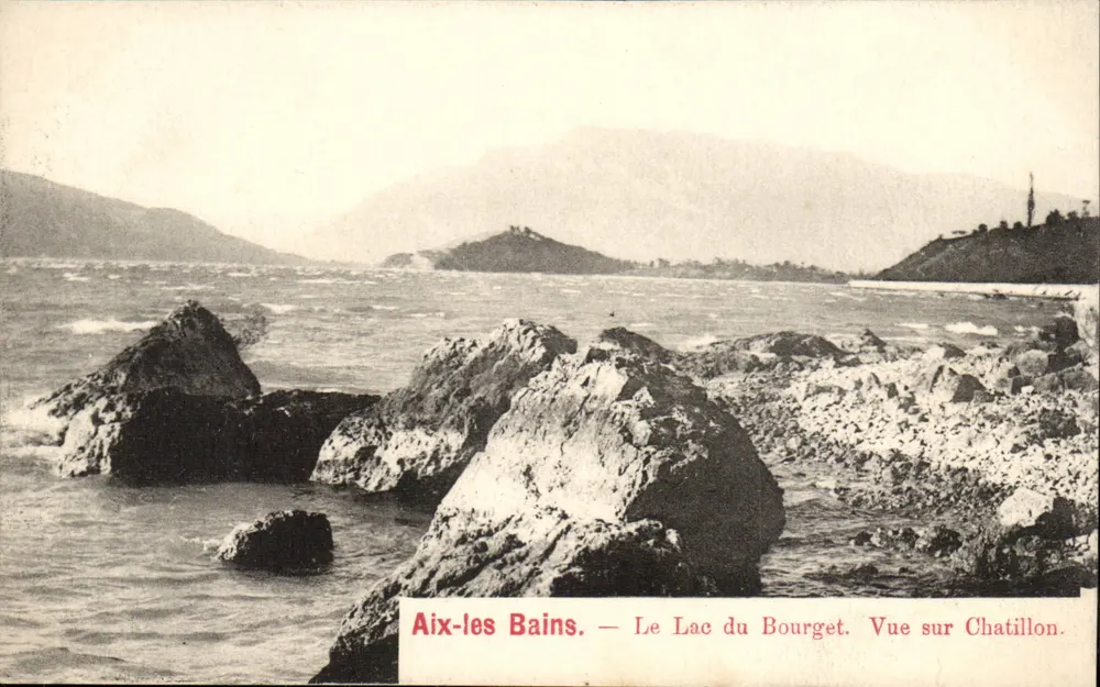 Aix-les Bains — Lake Bourget. View of Chatillon. - Front