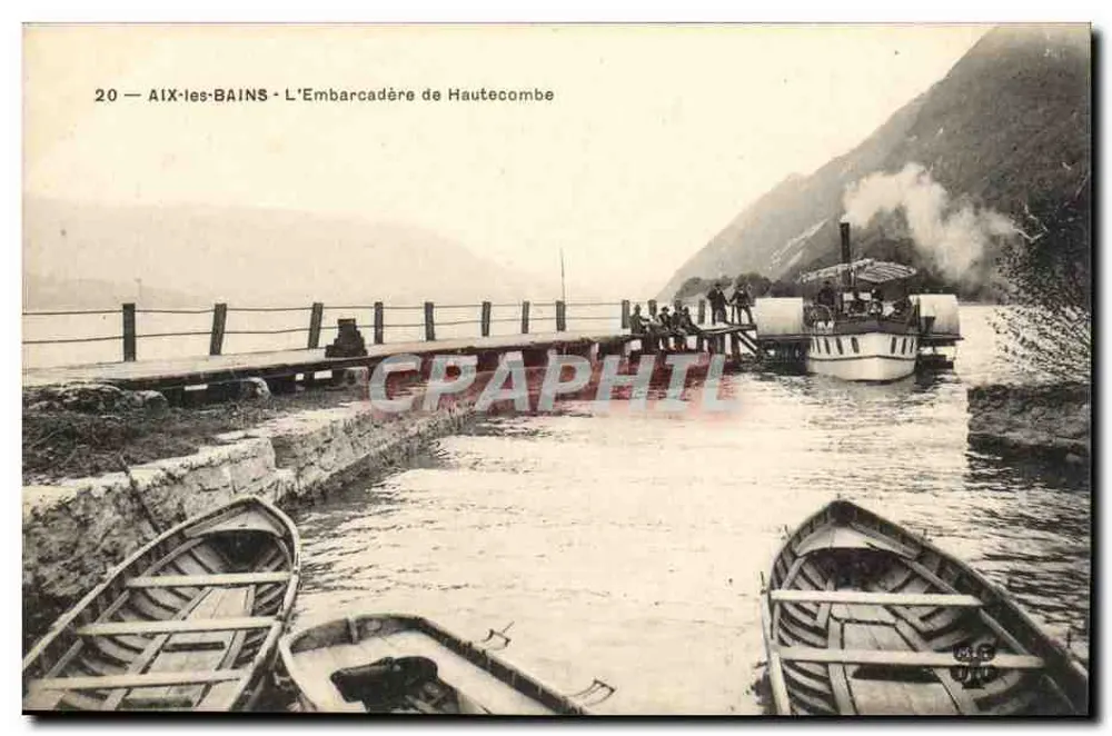 AIX-les-BAINS — O Embarcadouro de Hautecombe - Frente