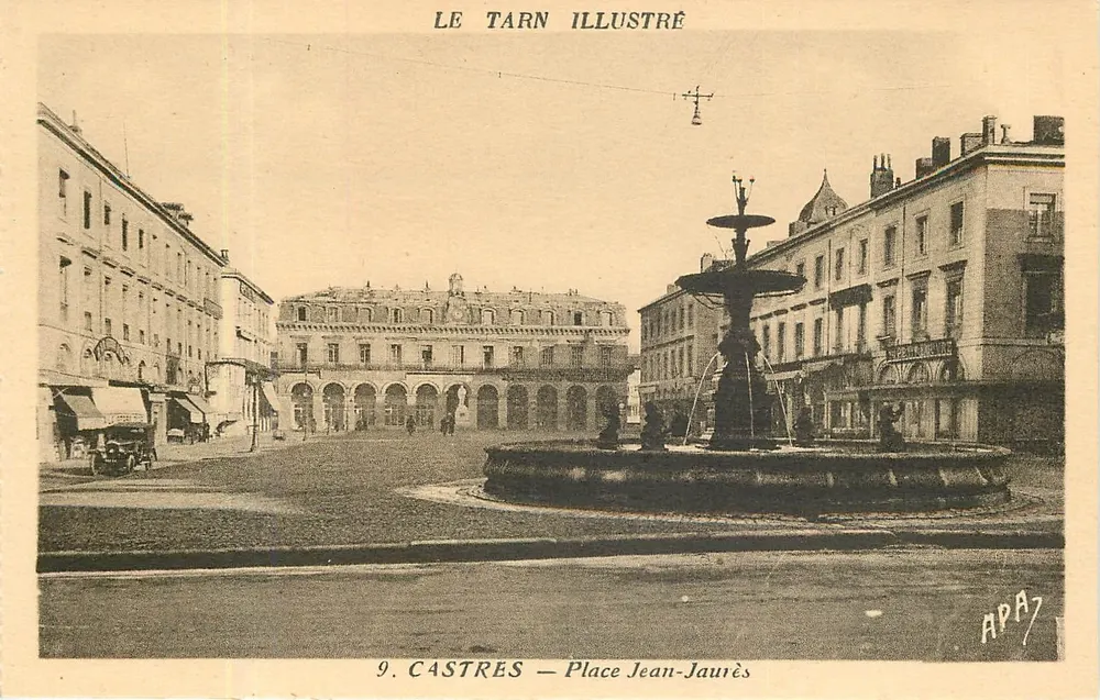 Castres — Plein Jean-Jaurès — uitgever A.P.A. Albi, n°9 - Voorkant
