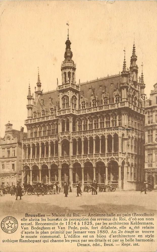 Bruxelas — Casa do Rei — Velha feira de pão (Broodhuis) — Desaix, Bruxelas - Frente