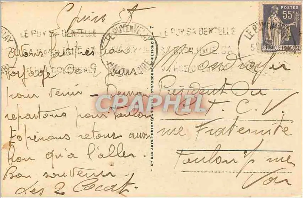Le Puy — Vue prise du Mont Ronzon — LL 52 - Verso