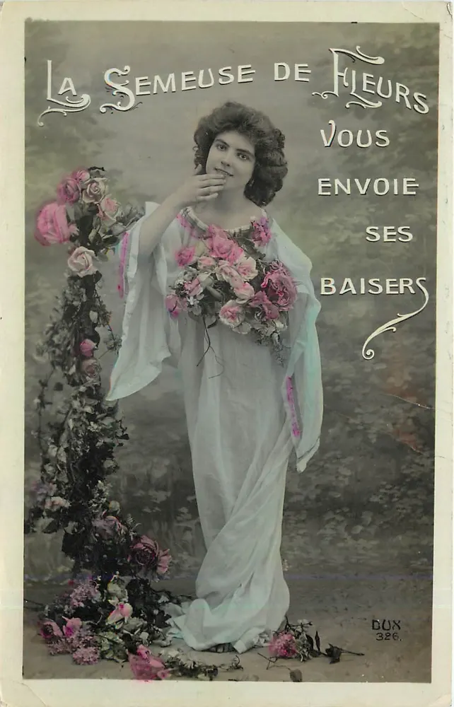 Die Blumenwerferin — Sendet ihre Küsse — DUX 326 - Vorderseite