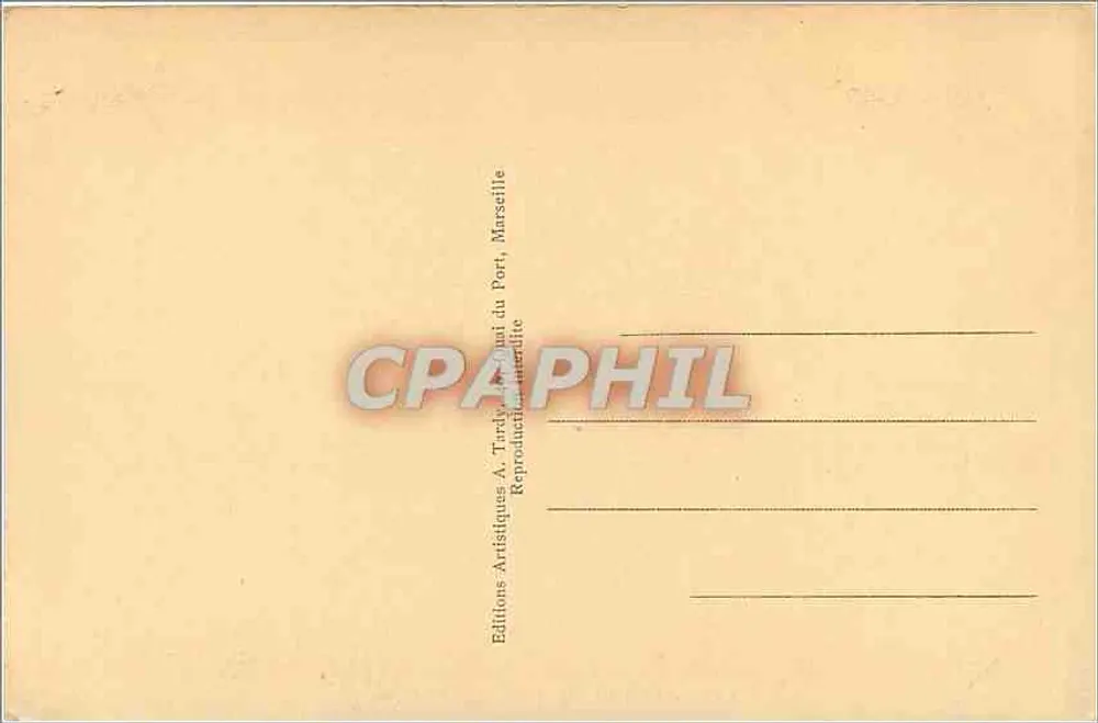 Marselha - O Forte Saint-Jean — editor A. Tardy, n°17 - Verso
