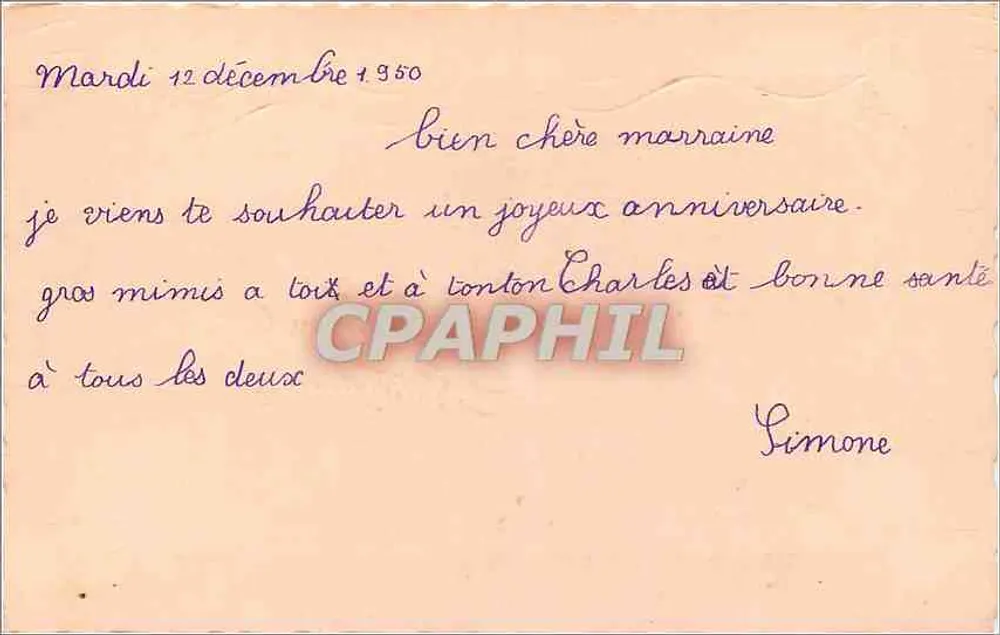 Flores de pensamento — Aniversário — Graphel - Verso