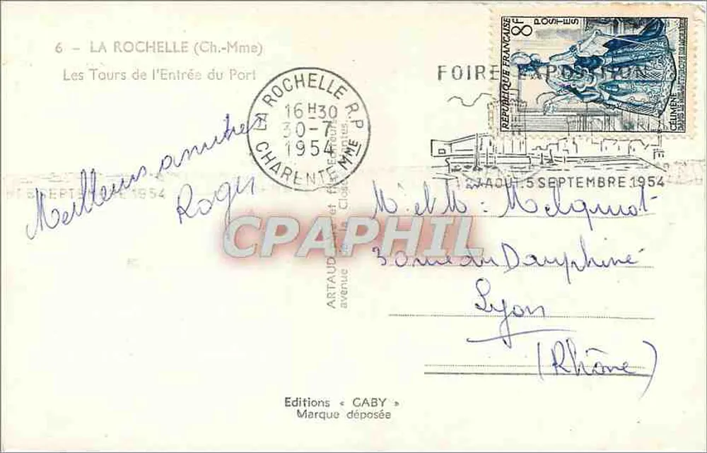 Die Türme des Hafeneingangs — La Rochelle — Editions Caby - Rückseite