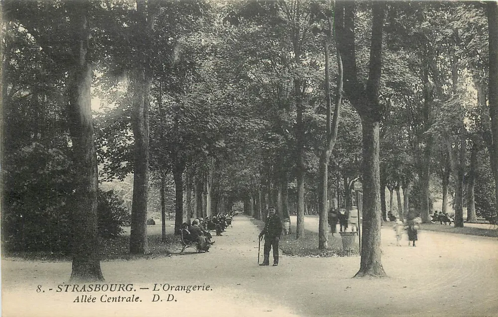 Strasbourg — A Orangerie. Avenida Central — D.D. - Frente