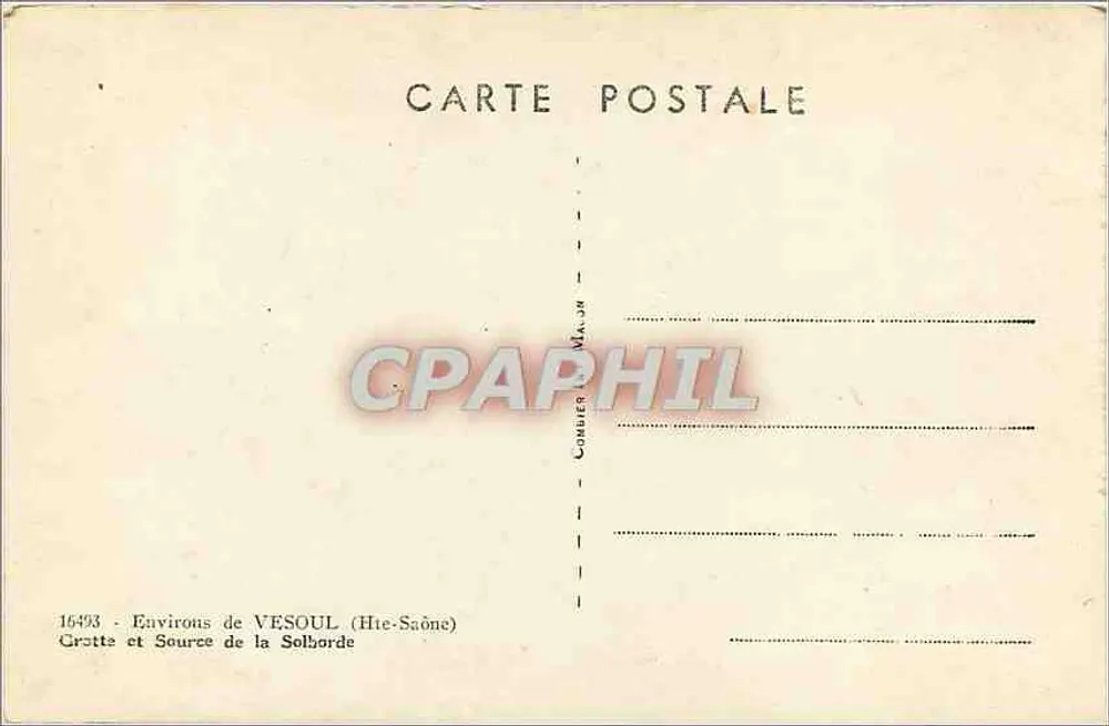Cave and Source of Solborde — Surroundings of Vesoul (Haute-Saône) — Publisher Clamy - Back