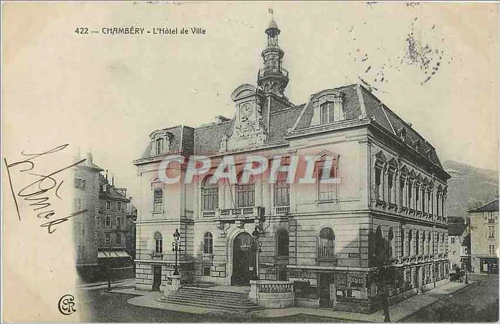 Chambéry - O Hotel de Ville — editor Ricqueleau, n° 422 - Frente